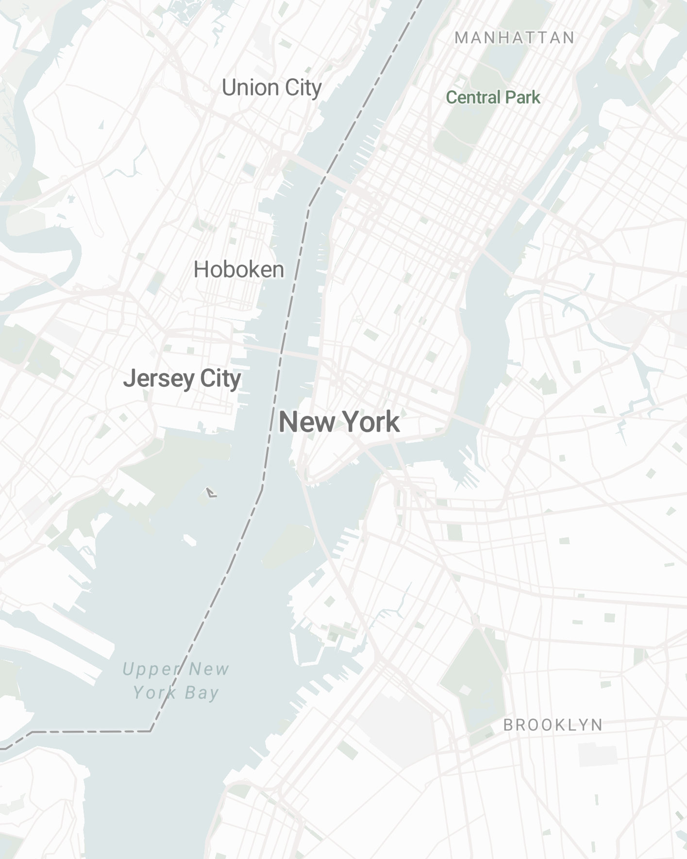 Carte de la région de NY