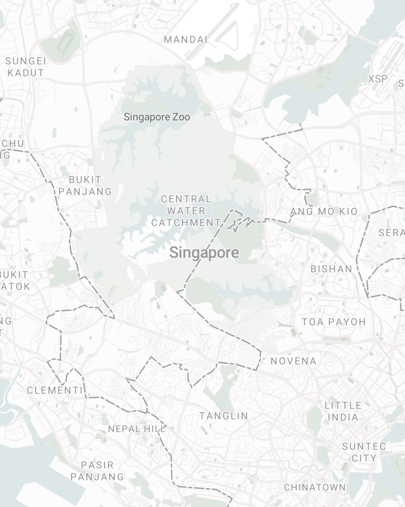 Karte von Singapur