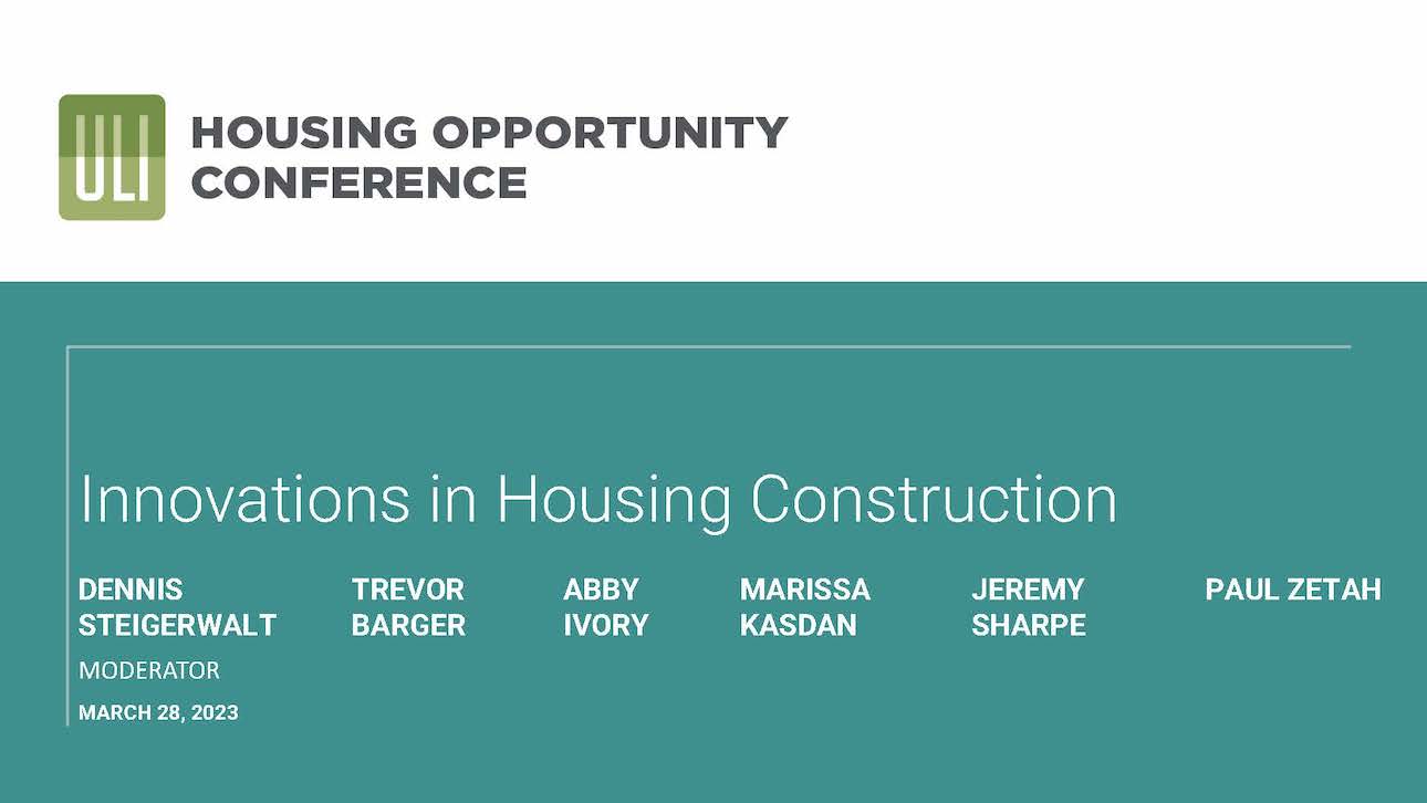 Innovations in Housing Construction Cover Image