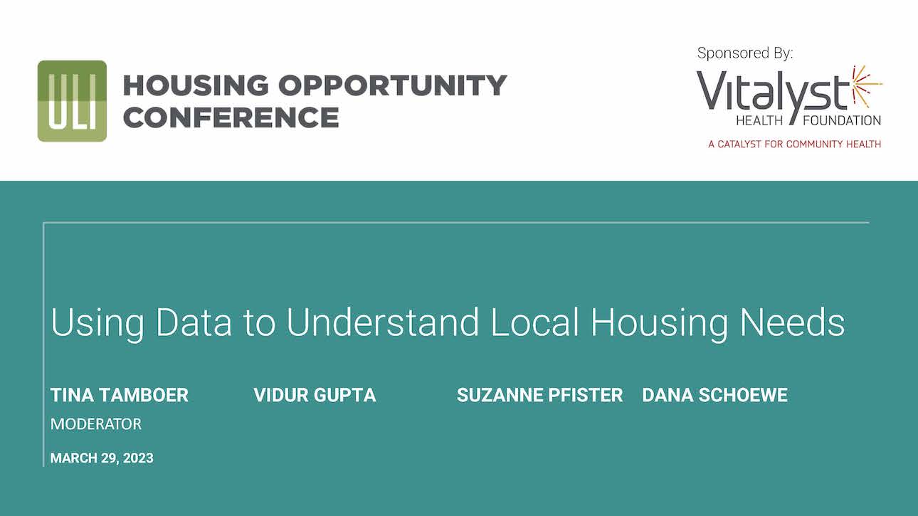 Using Data to Understand Local Housing Needs Cover Image