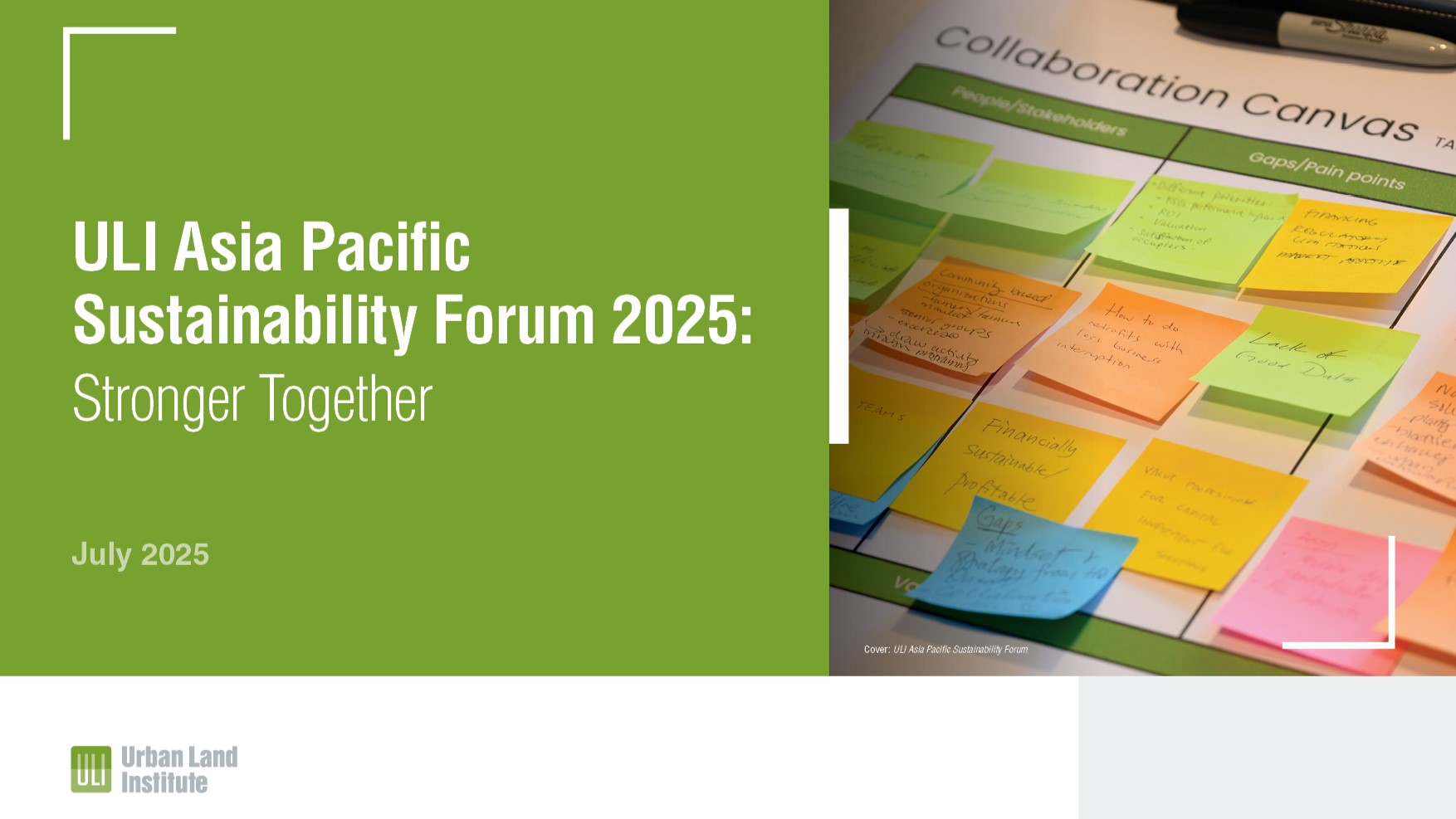 ULI Asia Pacific Sustainability Forum 2025 Stronger Together Logo