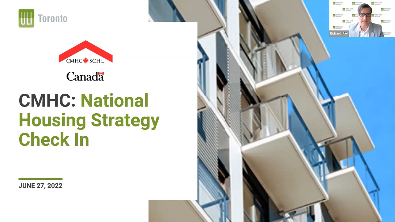 ULI Toronto CMHC National Housing Strategy Check In ULIナレッジプラットフォーム